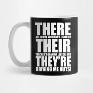 There Their Theyre English Grammar Funny Humor Teacher Mug